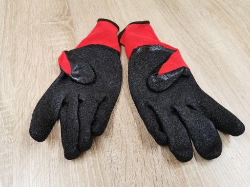 Ochranné pracovné rukavice LATEX, červené, VEĽKOSŤ 9