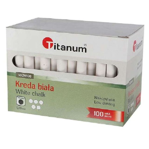 Biela chodníková krieda, 100 ks. okrúhly
