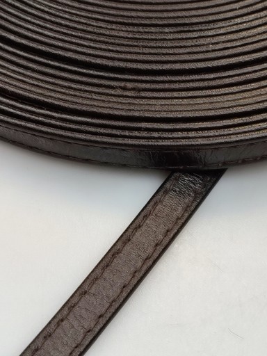 Kožený remienok na tašku na topánky, 8 mm / 100 cm, tmavo hnedá