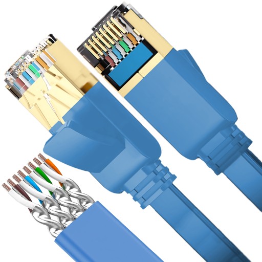 LAN ETHERNET RJ45 CAT7 ZLATÝ FTP LAN KÁBEL 1M
