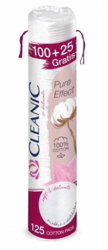 Kozmetické tampóny Cleanic Pure 100+25 ks