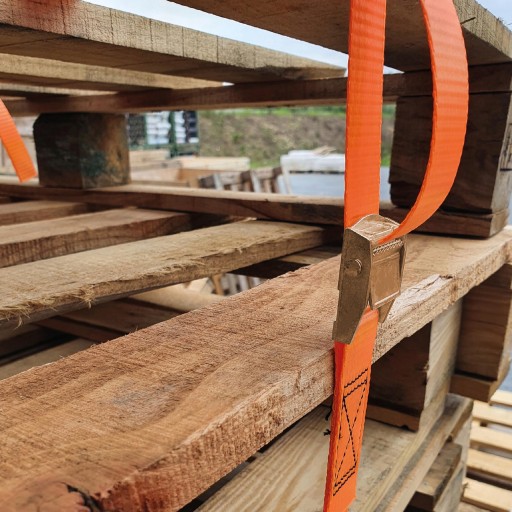 PREPRAVNÝ PÁS 4M/24MM ORANŽOVÝ S NAPÍNACÍM HÁKOM