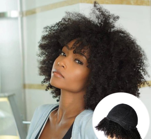 DÁMSKA Parochňa AFRO ČIERNA KUČERATÉ VLASY REALISTICKÝ OBJEM