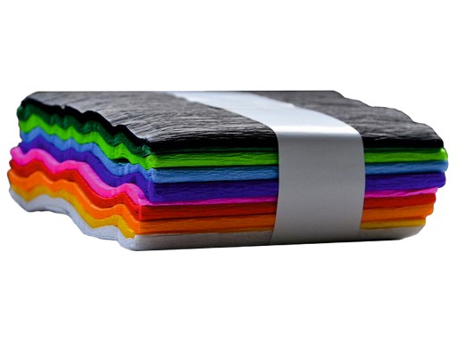 INTERDRUK hodvábny papier krčený Kocka 10x200 cm 10col