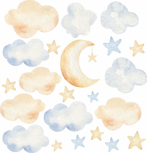 Samolepky na stenu STAR CLOUDS 50x75cm CH1
