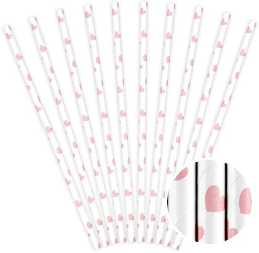 PAPIEROVÉ SLAMKY, RUŽOVÉ SRDCE, SRDCE, 10KS. 19,5 CM NARODENINOVÝ SET