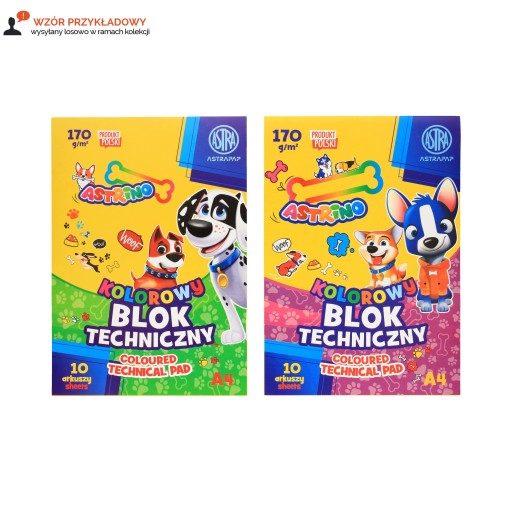 Technický blok A4/10 farebný 170g Astra 106021014