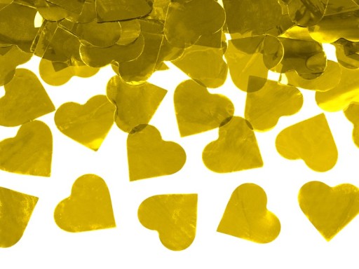 GOLDEN HEARTS KONFETTIOVÁ STRIEĽKA NA SVADOBNÝ VALENTÍN 60 CM