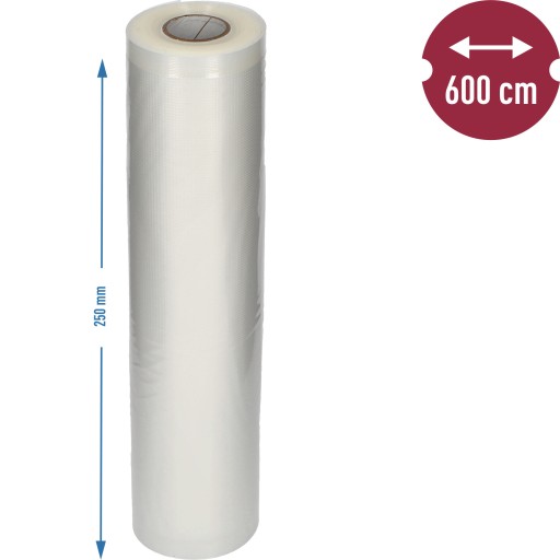 Vrúbkovaná FÓLIA NA NÁRUK VÁKUOVÉHO TEČANIA 20cm ROLKA 6m 25x600cm
