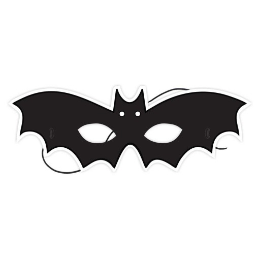 Potlačená papierová maska HALLOWEEN BAT Dracula