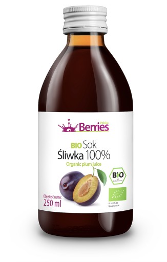 BIO šťava Śliwka 100% bio slivková šťava 250ml