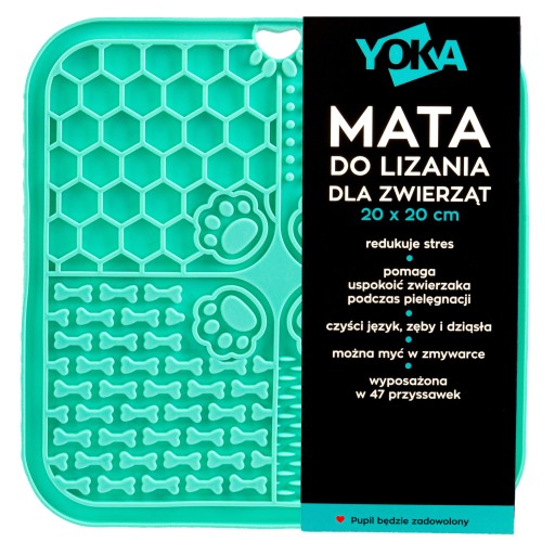 LIZOVACIA PODLOŽKA podnos pre psov 20x20cm ANTISTRESOVÁ veľká XL TYRKYSOVÁ