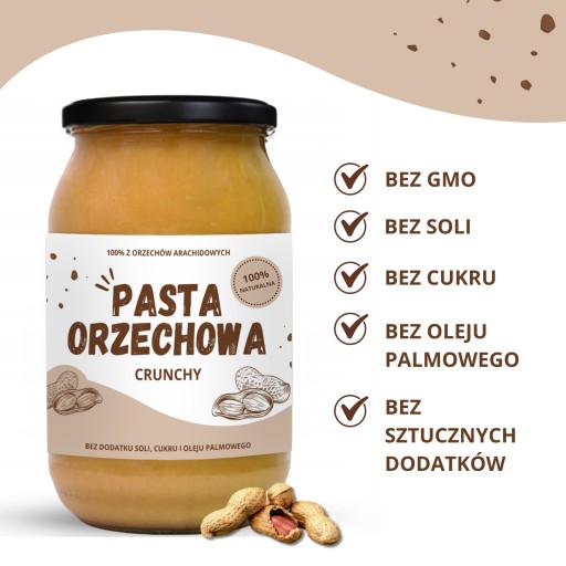 CHRUVKOVÁ PASTA z arašidového masla 900g BEZ SOLI, CUKRU