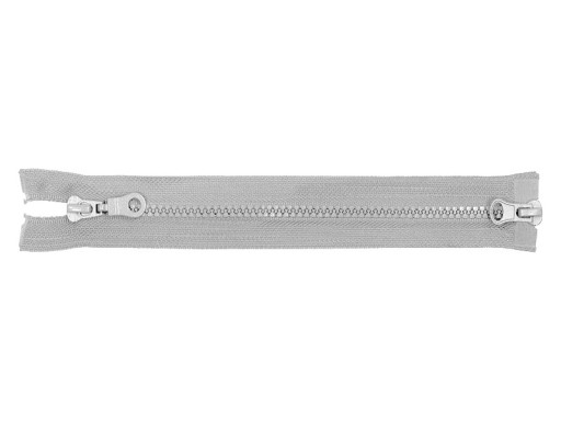 Členkový zips k bunde 70cm / ŠEDÝ
