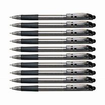 Pentel BK417 výsuvné guľôčkové pero, čierne, 10 ks