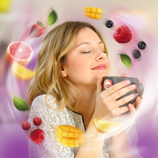 Lipton Malina a Baza expres ovocný čaj 20 sáčkov 32g