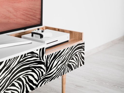 Zebra dyha Biela a čierna Fólia Rozmery 45x100cm