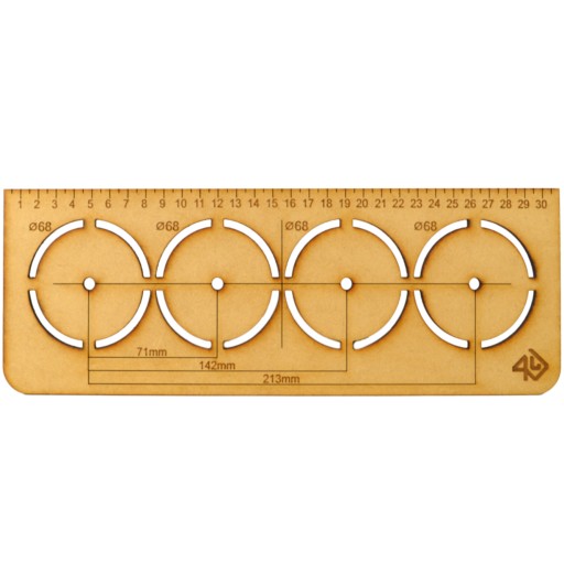68MM ŠABLÓNA OTVORU ELEKTRICKEJ KRABICE