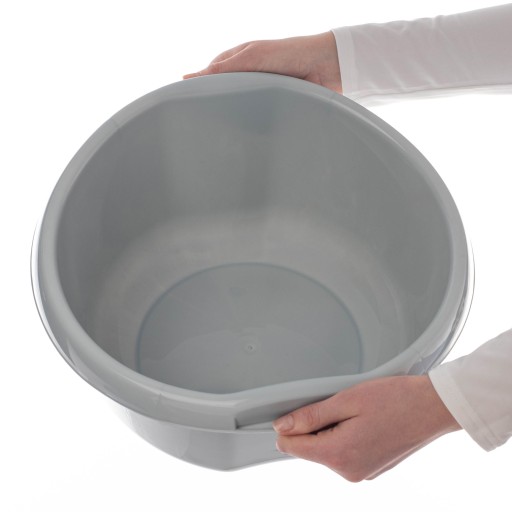 PLASTOVÁ MISKA NA PRÁDLO 10L, okrúhly TLAK S RÚČKAMI, 36 CM