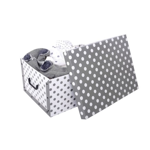 Kartónová krabica MAXI DOTS GREY