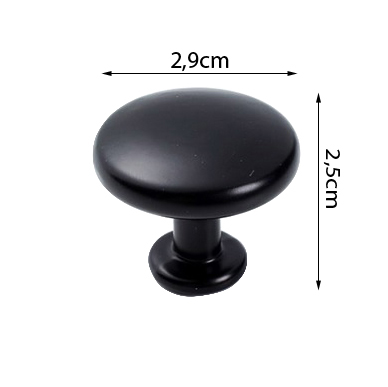 Ekonomický nábytkový gombík MAT BLACK LOFT
