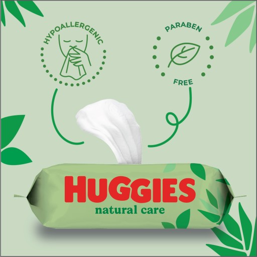 HUGGIES Natural Care vlhčené obrúsky 56 ks