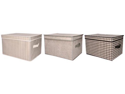 Textilný ORGANIZÉR BOX 40 x 30 x 25 cm s vekom - na ŠATNÍK