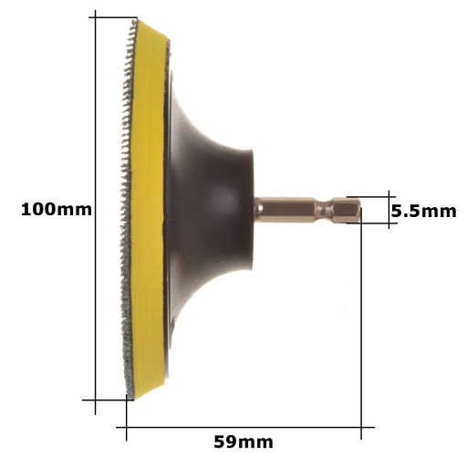 Kotúč na suchý zips pre 100 mm brúsne leštiace špongie