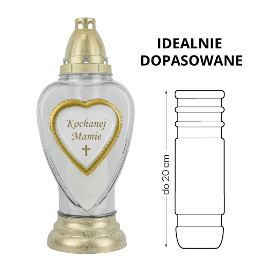 Sviečka s venovaním pre Milovanú matku 31 cm Biela DP434. Deň matiek