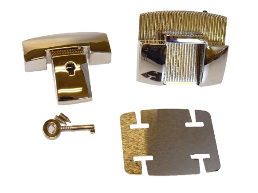 Zips s kovovou sponou. pre tašku 50 x 46 mm niklu