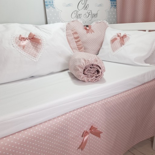 PLACHTA BAVLNA RIBBERS DOTS Pracownia Olo b ružový vozík 80 x 40 38x80