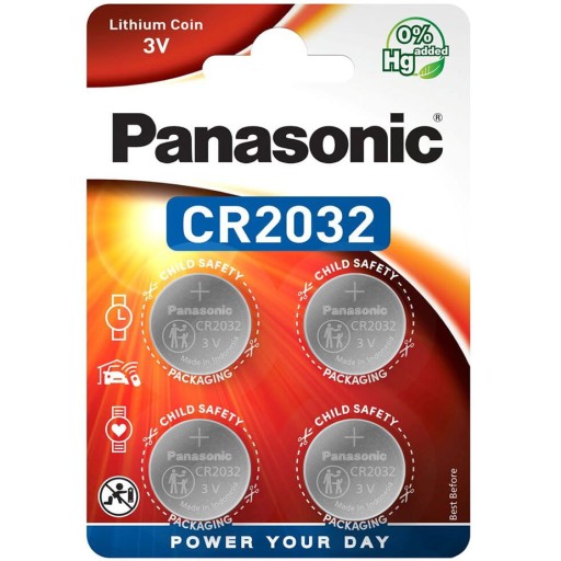 CR2032 3V Panasonic 4 ks lítiové gombíkové batérie