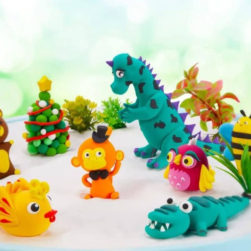 SUPER CLAY MAGICAL PLASTICINE HLINOVÁ POLYMÉROVÁ PENA 12 FARIEB SLIZ