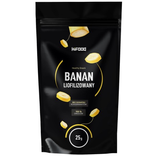 Mrazom sušené plátky banánu 25g HiFOOD Natural