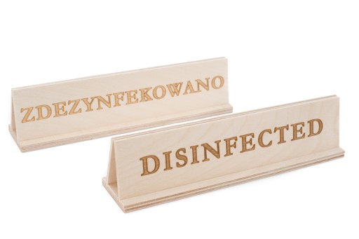 DEZINFECTED - Dvojjazyčný nápis PL/EN - OW
