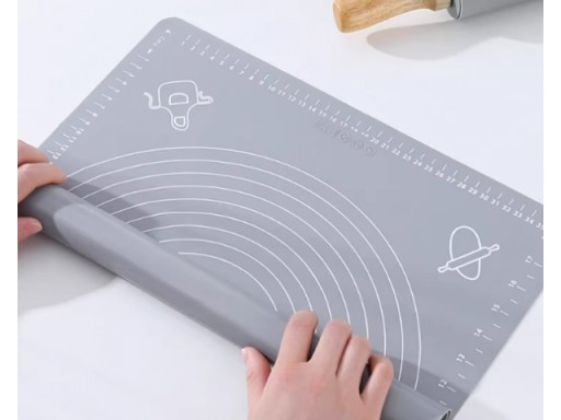 SILIKÓNOVÁ DOSKA VEĽKÁ PODLOŽKA na miesenie CESTA S ODMEROU XXL 60X40