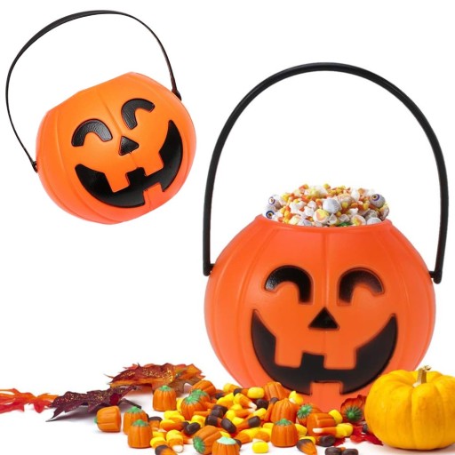 PUMPKIN vedierko Nádoba na cukríky, halloweenske sladkosti, 15x13 cm HAL-036