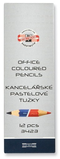 KOH-I-NOOR OBOJSTRANNÁ pastelka, NAVY RED