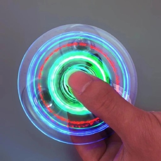 FIDGET SPINNER SVIETIACA LED TRANSPARENTNÁ FAREBNÁ PRÉMIOVÁ HRA PRE DETI
