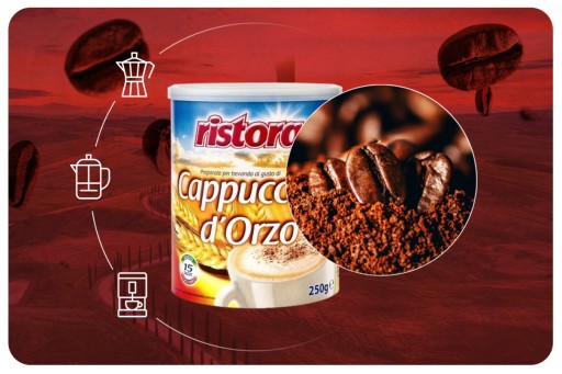 Ristora Talianske cereálne cappuccino, plechovka, 250 g