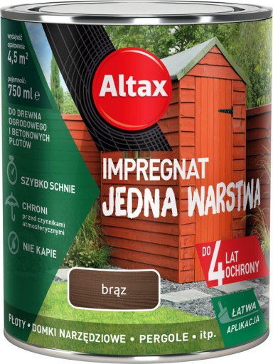 ALTAX WOOD Impregnácia Jednovrstvová 0,75L Hnedá