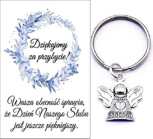 ĎAKUJEME HOSTOM DARČEK SVADOBNÝ ANJEL KĽÚČOVKA SPOMIENKY
