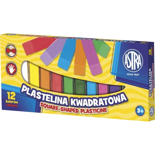 Plastelína štvorcová 12 farieb 83813908 ASTRA