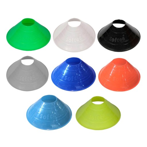 Futbalový tréningový kužeľ, flexibilný hríbový tanier SOFTEE, 19 cm