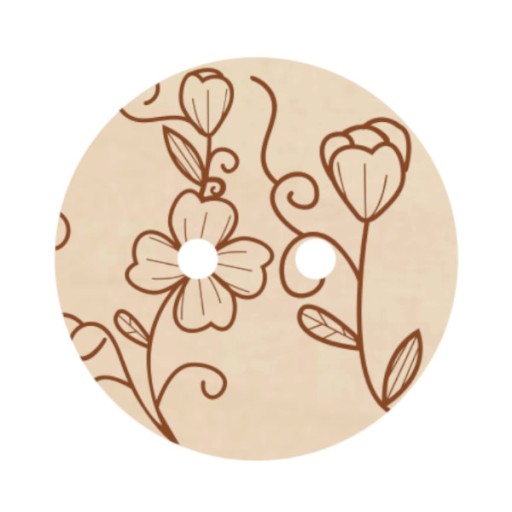 Ozdobný gombík FLORAL MEDIUM nášivka