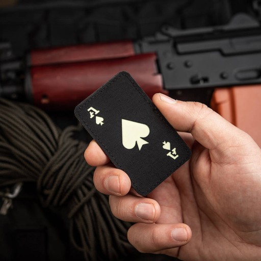 M-TAC ACE OF SPADES FLUOR VELCRO NÁŠIVKA ZNAKU