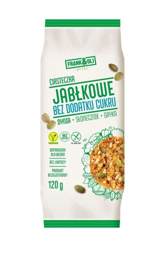 Jablkové sušienky 120g FRANK&OLI