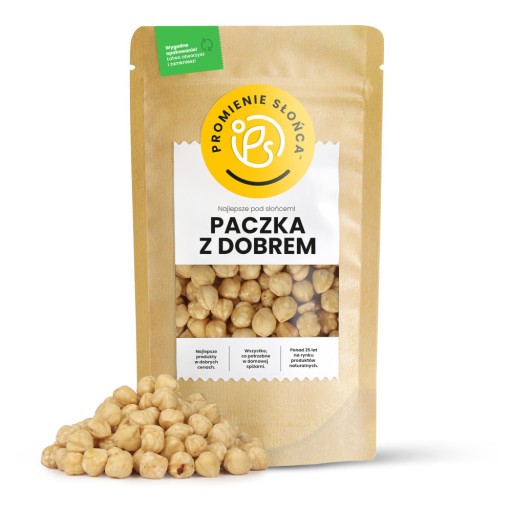Lúpané, blanšírované, pražené lieskové orechy 250G