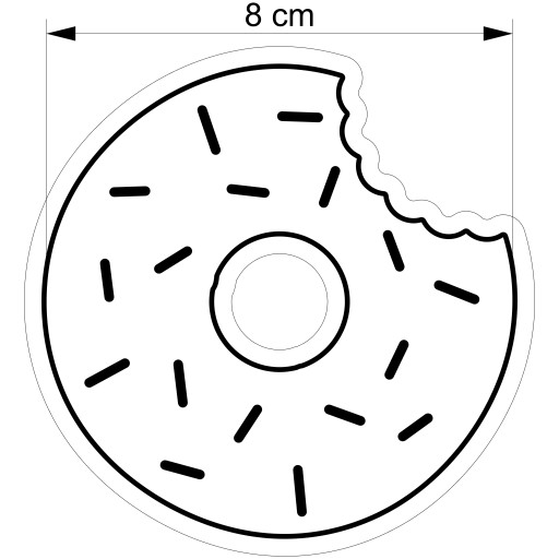 Vykrajovačka na perníčky TUČNÝ ŠTVRTOK Nahryznutá šiška Donut