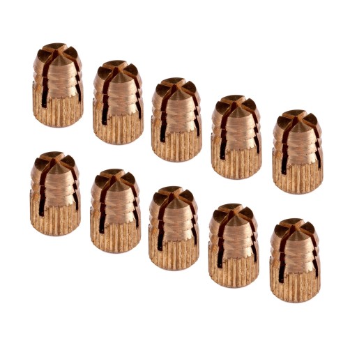 10x M4 x 8 mm mosadzný dilatačný spoj pre madlá